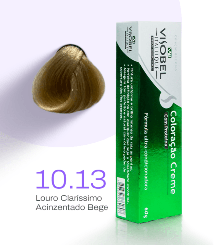 Tinta de cabelo Visobel Itallique Louro Claríssimo Acinzentado Bege 10.13