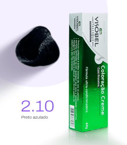 Tinta de cabelo Visobel Itallique Preto Azulado 2.10