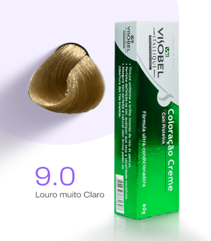 Tinta de cabelo Visobel Itallique Louro Muito Claro 9.0